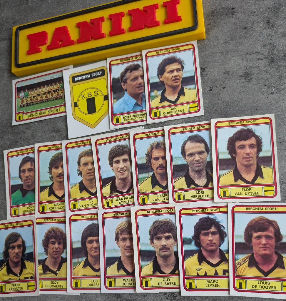 PANINI FOOTBALL 79 BERCHEM SP. 18X STICKERS 1979 VOETBAL, Hobby en Vrije tijd, Stickers en Plaatjes, Nieuw, Verzenden
