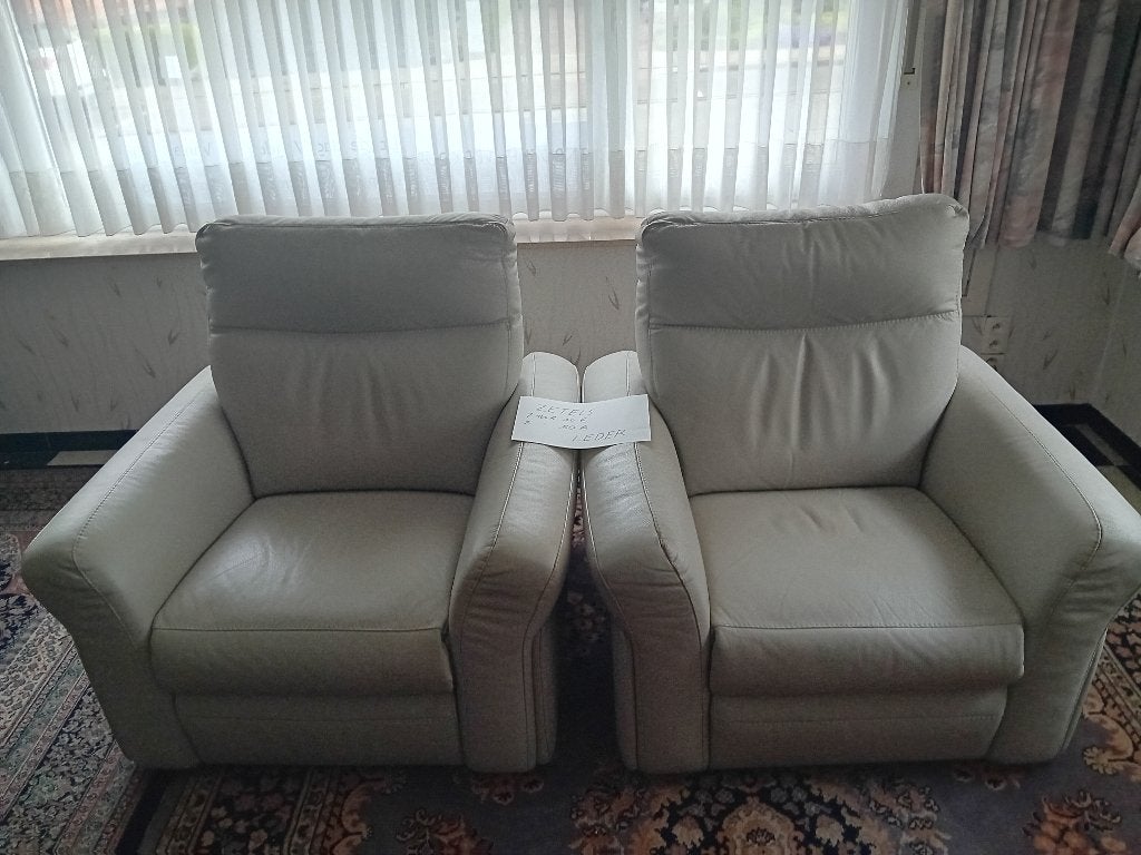 Lederen zetels, perfecte staat, Huis en Inrichting, Ophalen, Gebruikt, Leer