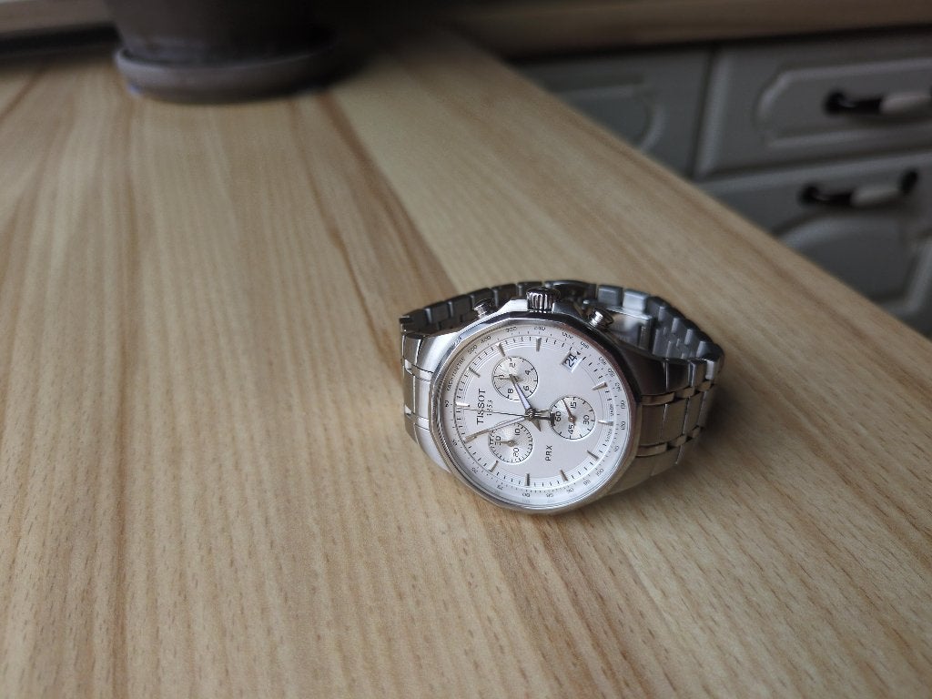 Montre Tissot PRX Chronograph 40mm white, Overige merken, Staal, Polshorloge, Ophalen of Verzenden