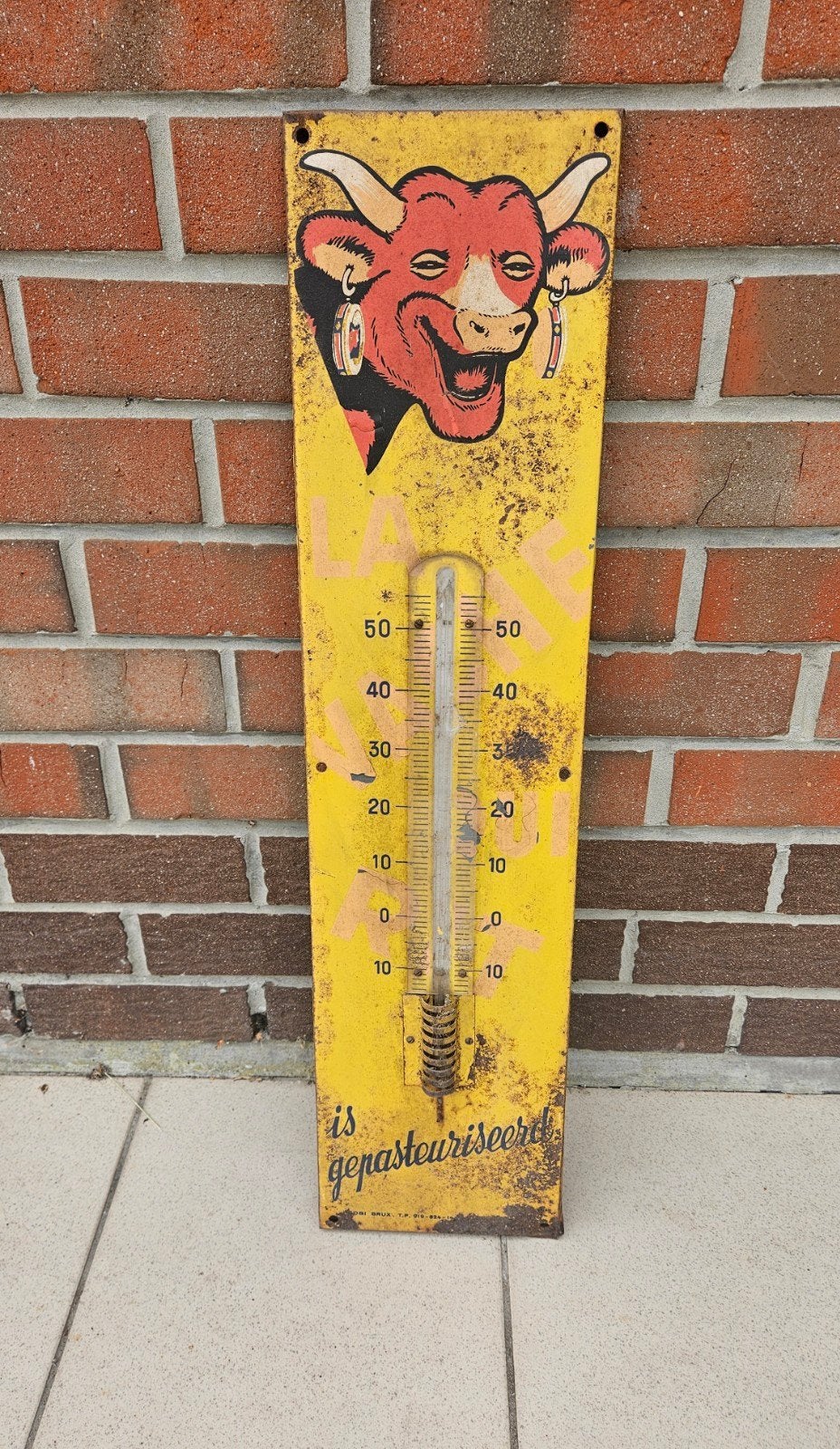 ancien thermomètre vache qui rit en tôle, Enlèvement ou Envoi