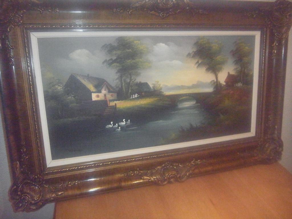 schilderij landschap van schilder Pauwels, Enlèvement ou Envoi