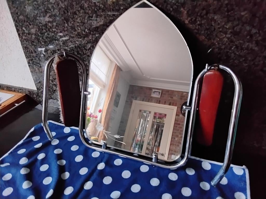 Oude hallo spiegel, Huis en Inrichting, Woonaccessoires | Spiegels, Ophalen of Verzenden