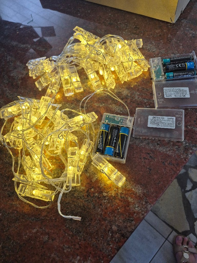 Corde pince à linges lumineuses photos, Enlèvement ou Envoi, Comme neuf