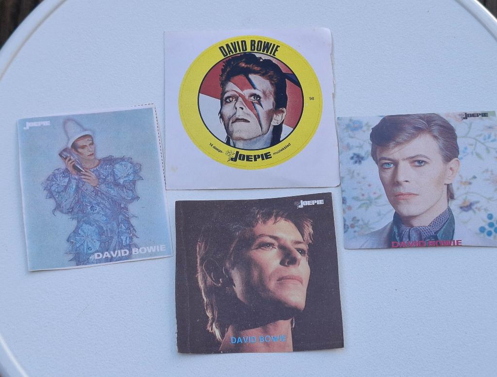 David Bowie originele vintage stickers, Verzamelen, Ophalen of Verzenden, Nieuw, Foto of Kaart
