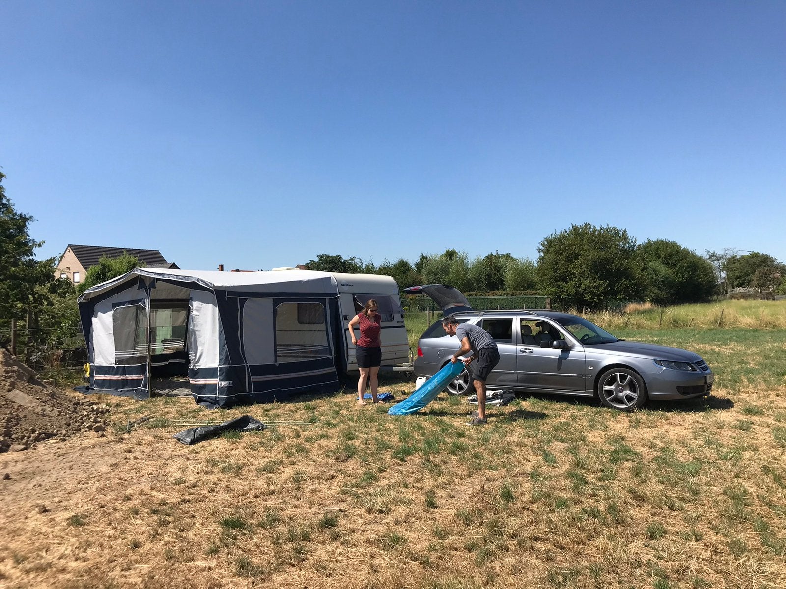 Caravan Burnster 4personen, Caravans en Kamperen, Voortenten en Luifels, Ophalen, Gebruikt, Overige merken