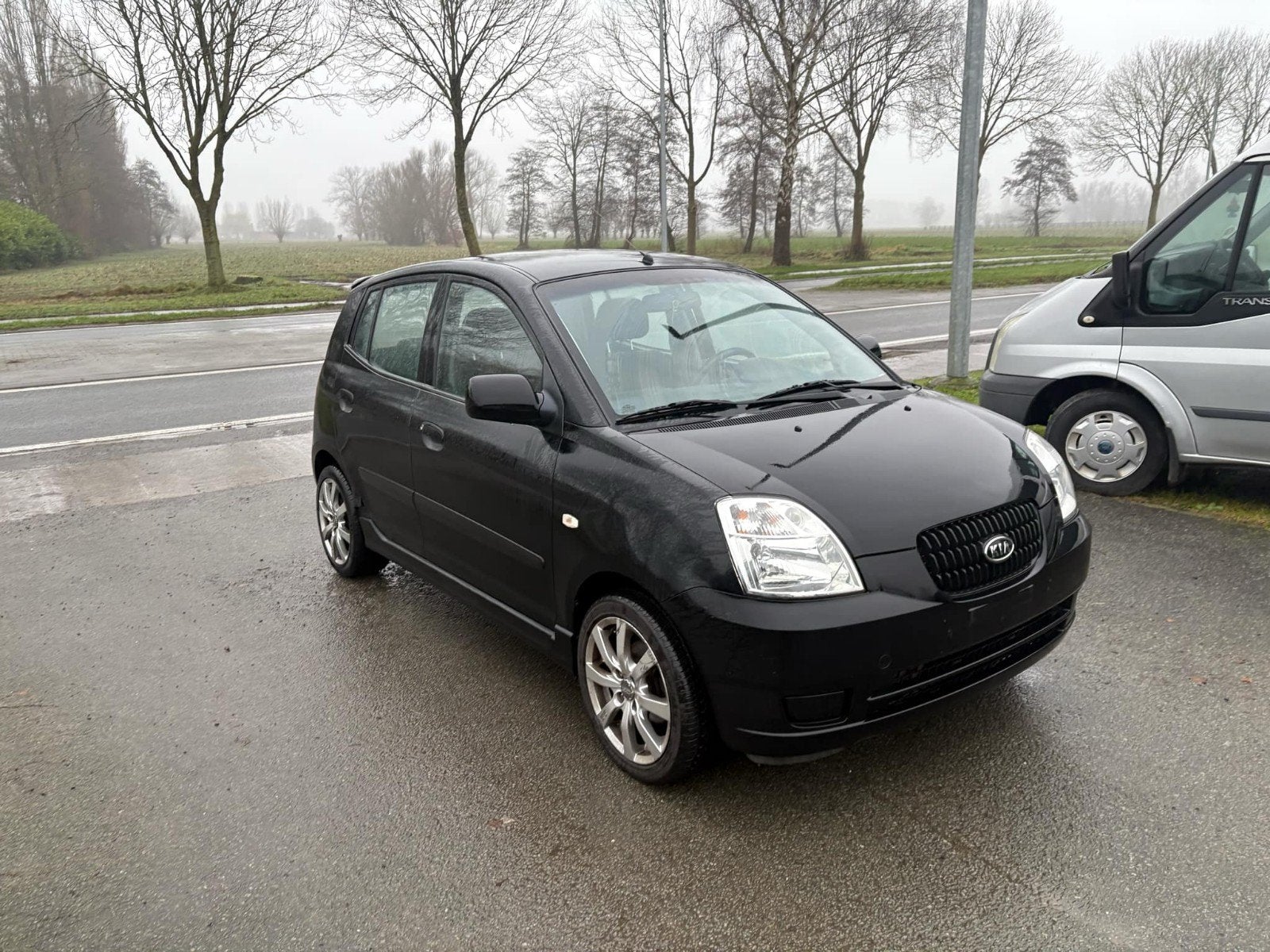 Kia Picanto 1.2 Benzine Automatisch (2007) – Met Car-Pass, Auto's, Automaat, Zwart, 5 zetels, Euro 4