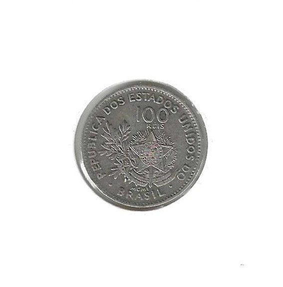 Brazilië, 100 Reis 1901., Postzegels en Munten, Ophalen of Verzenden, Zuid-Amerika, Losse munt