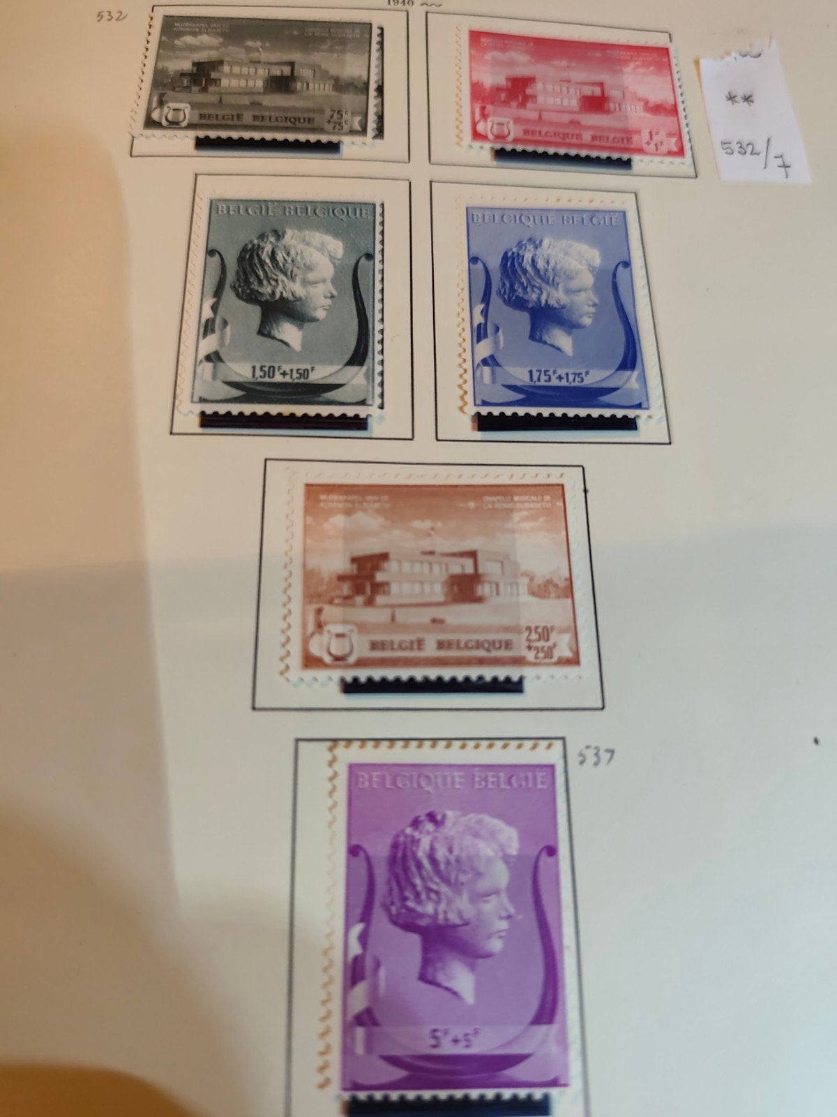 ,532/37. Fondation pour la musique de la Reine Elizabeth, 19, Enlèvement ou Envoi, Neuf