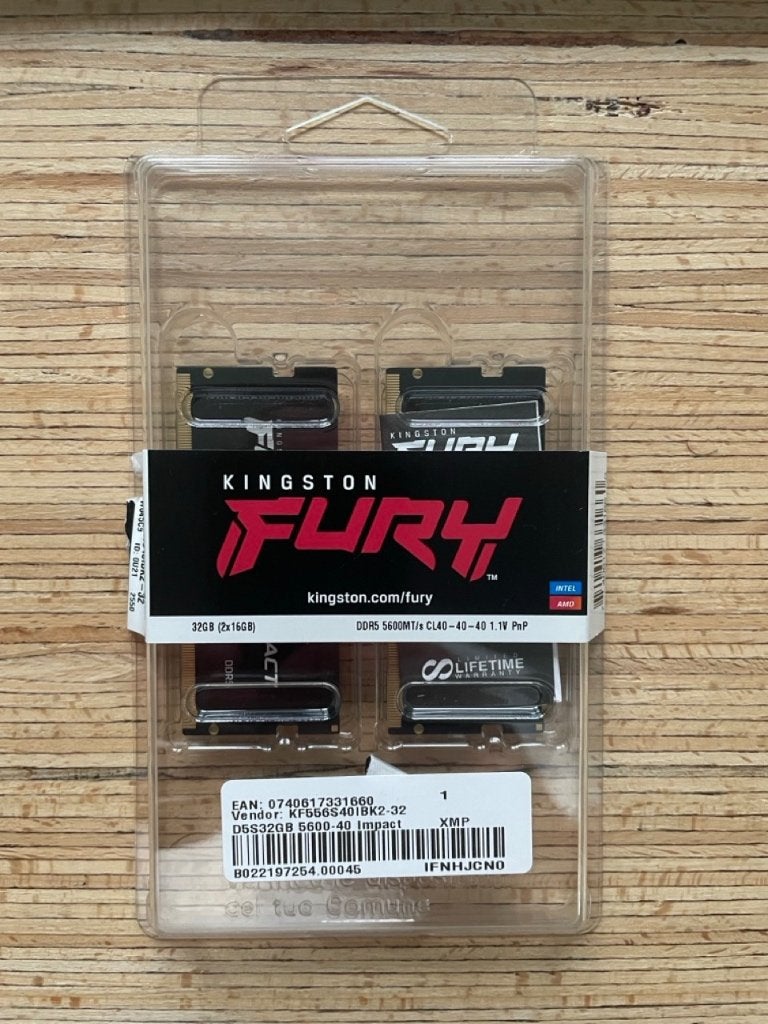 Kingston Furry Sodimm ddr5 32gb ram 300€, Neuf, 32 GB, Enlèvement, DDR5