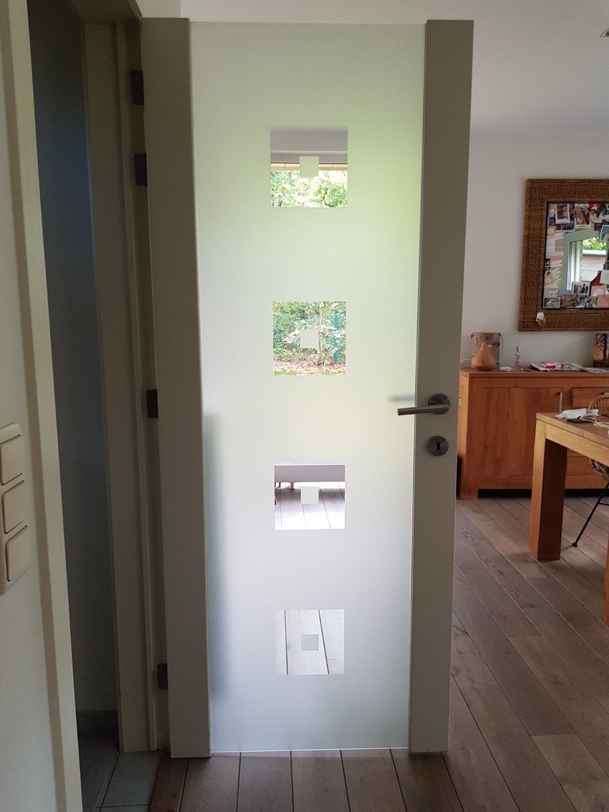 binnendeur met glas, Ophalen, Glas, Binnendeur