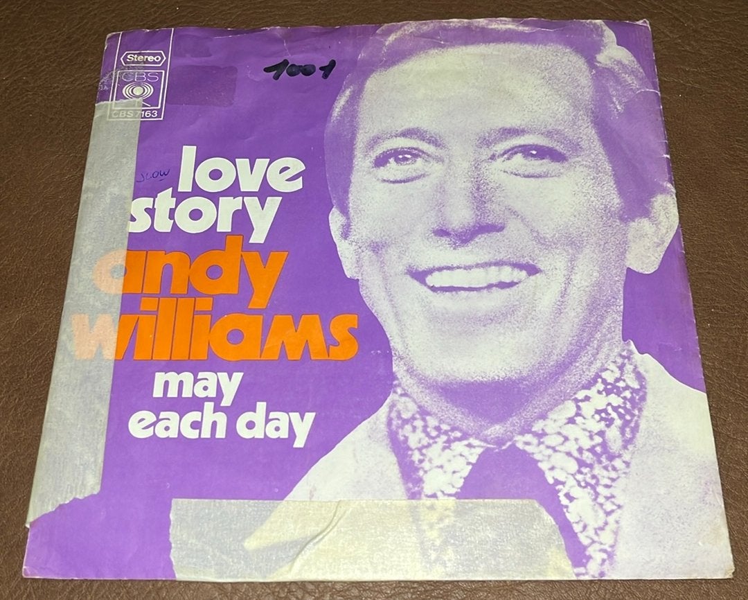 Andy Williams ‎– Love Story - 7” vinyl single - DE 1971, Cd's en Dvd's, Ophalen of Verzenden, Gebruikt