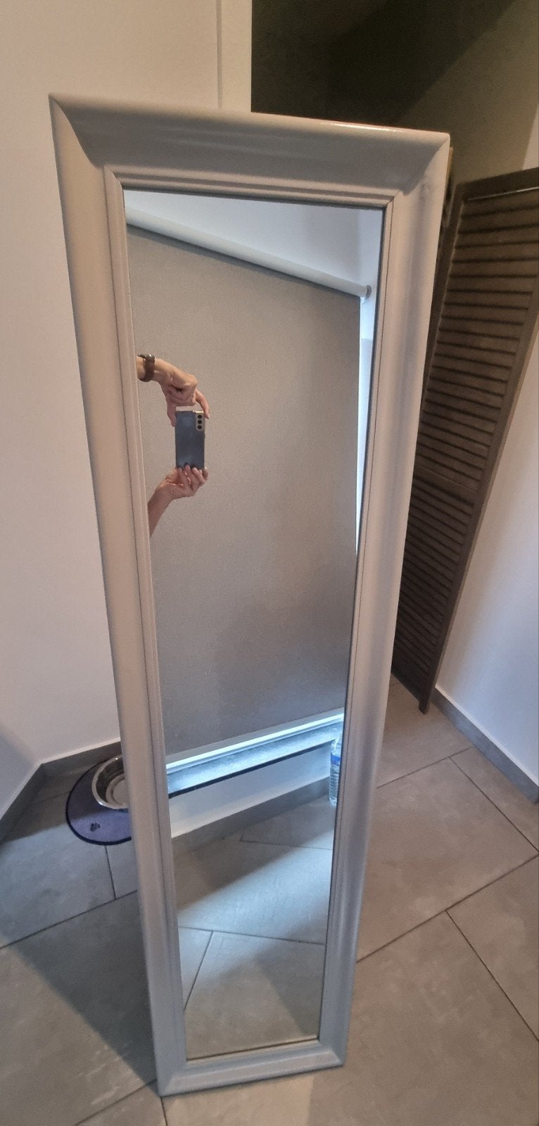 Miroir sur pied taupe, Maison & Meubles, Enlèvement