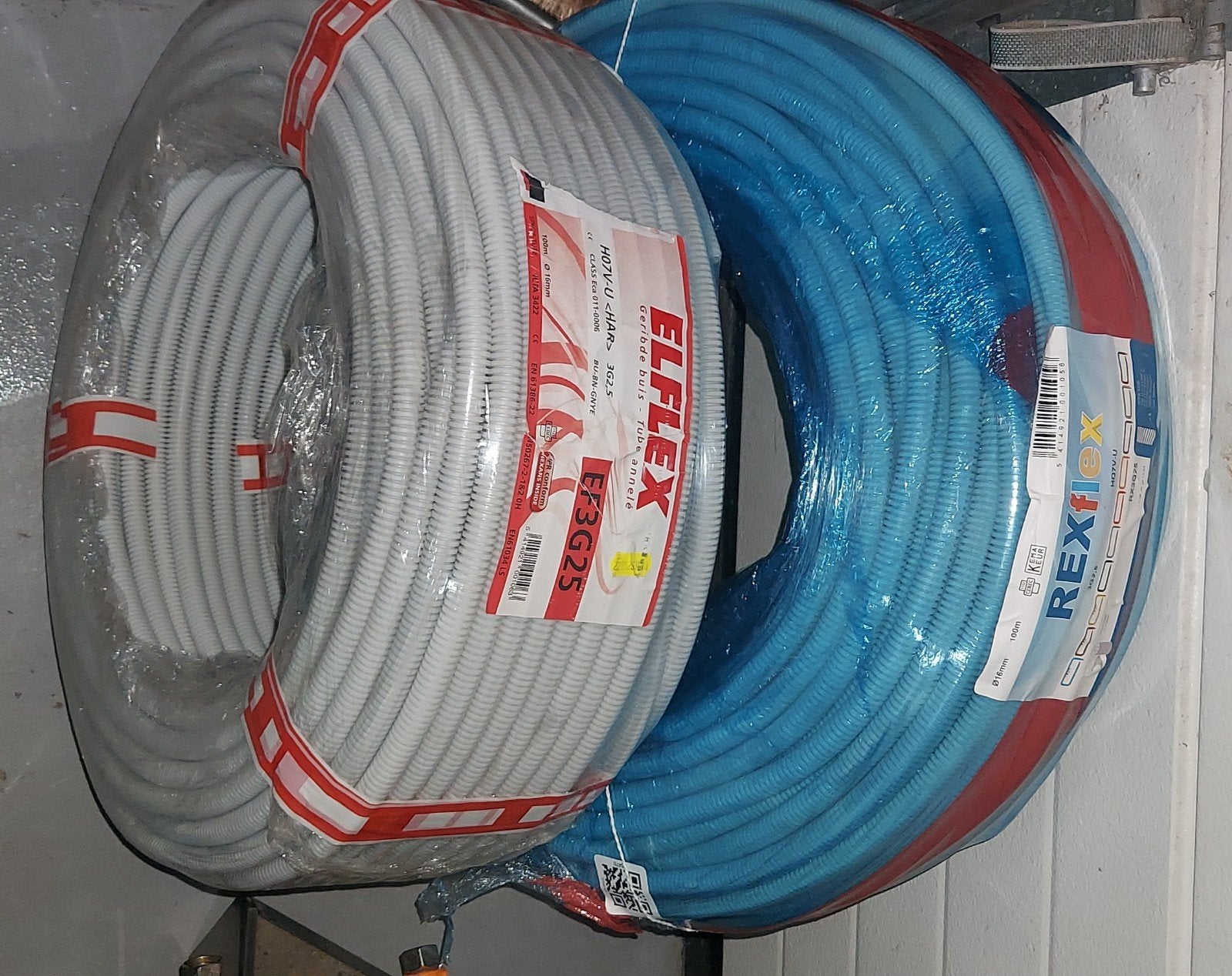Eflex, Reflex tube annelé précâblé 3G2,5, Bricolage & Construction, Enlèvement, Neuf, Autres marques, Câble ou Fil électrique