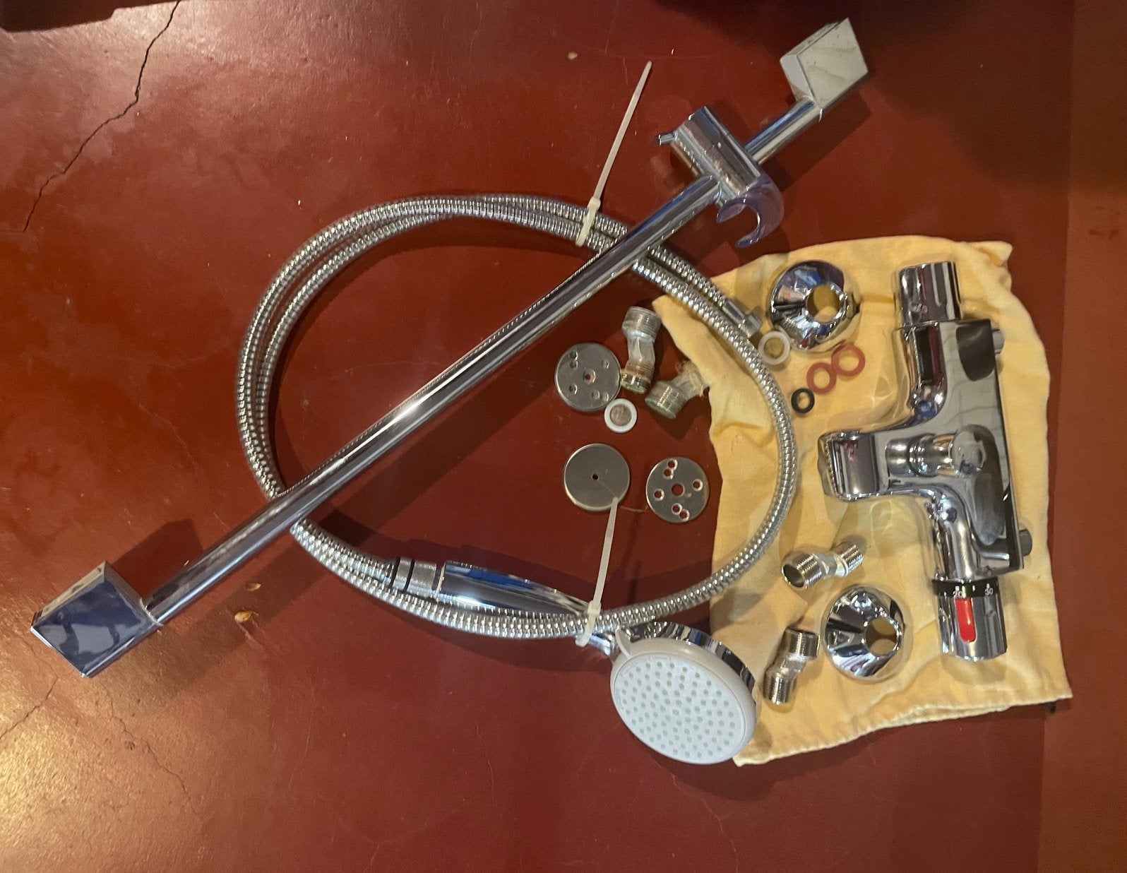 Grohe Thermostatische Doucheset (Slang & Douchekop Nieuw!), Doe-het-zelf en Bouw, Sanitair, Ophalen, Gebruikt, Chroom, Kraan