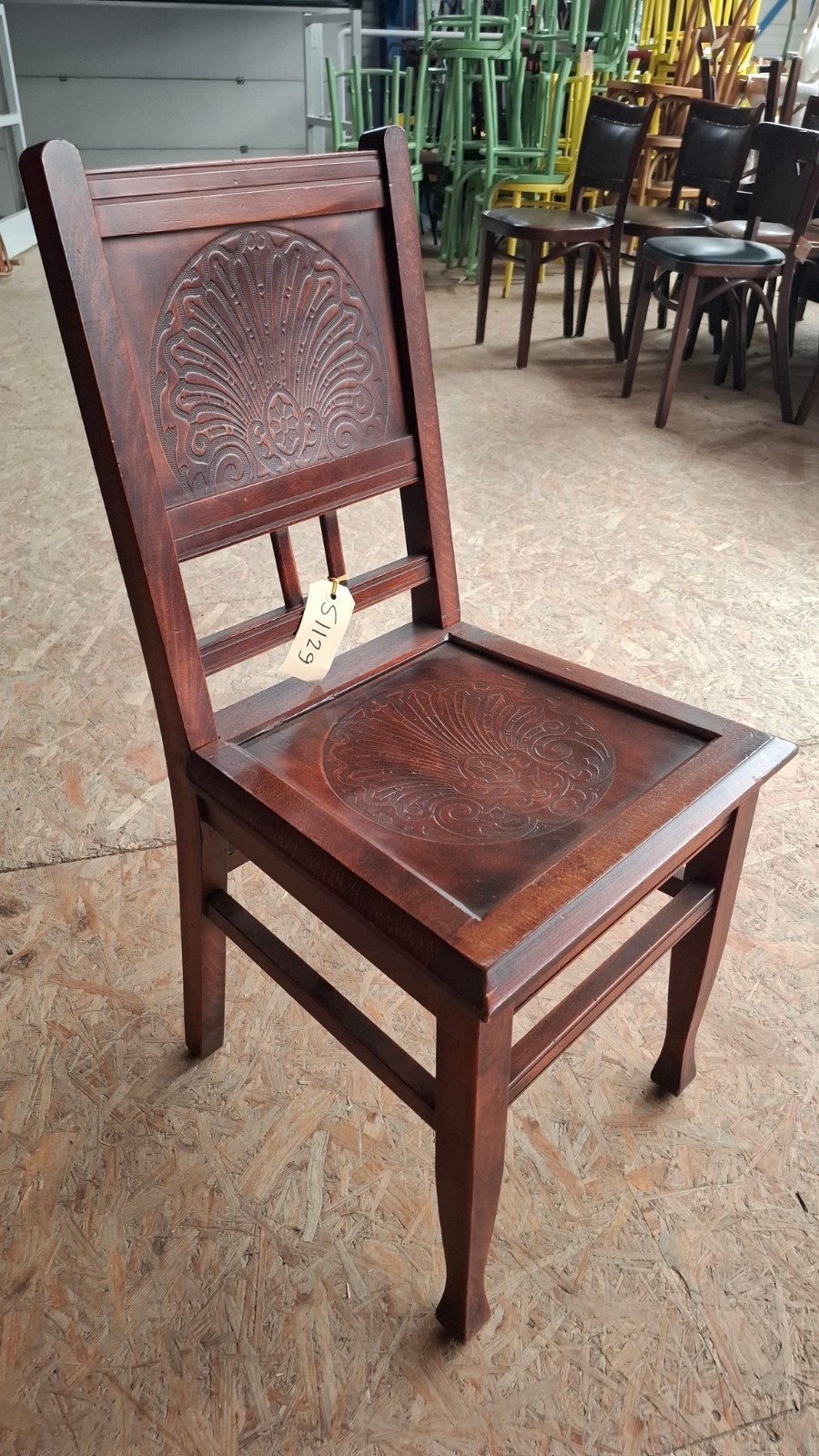 12 horeca cafe HUTTEN begian beercafe lot stoelen + print!, Antiek en Kunst, Ophalen of Verzenden