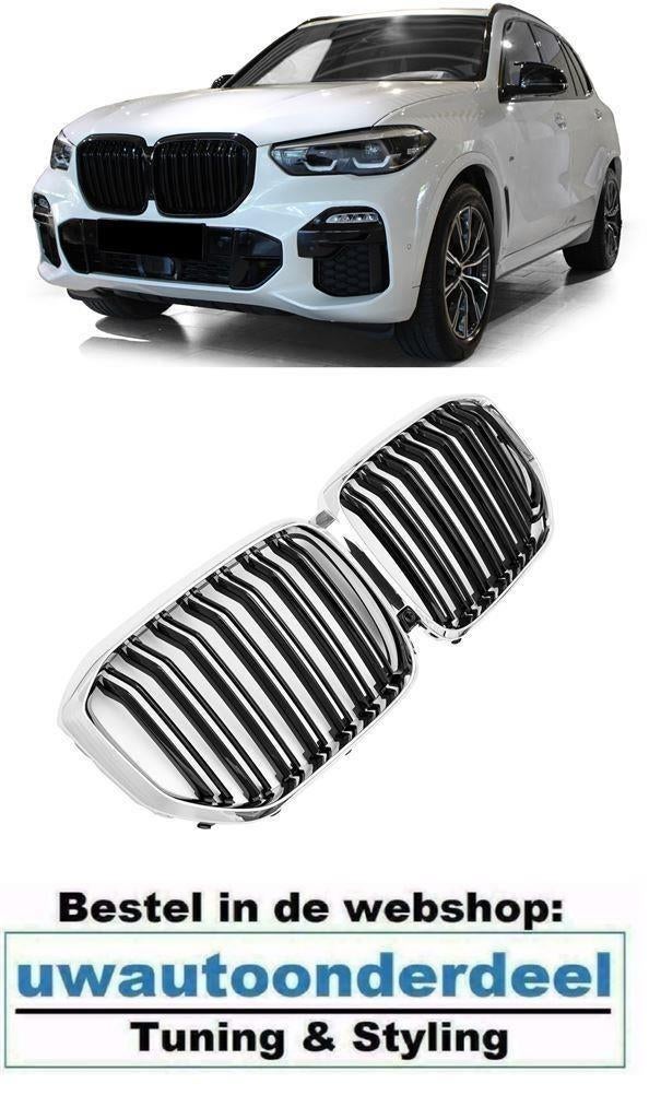 Grill Dubbele Spijl Chrome / Zwarte Voor Bmw X5 G05, Auto diversen, Tuning en Styling, Verzenden