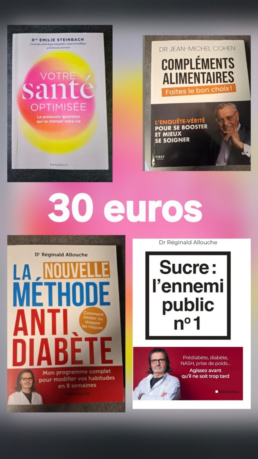 livres santé,alimentation, Livres, Enlèvement ou Envoi, Comme neuf, Santé et Condition physique