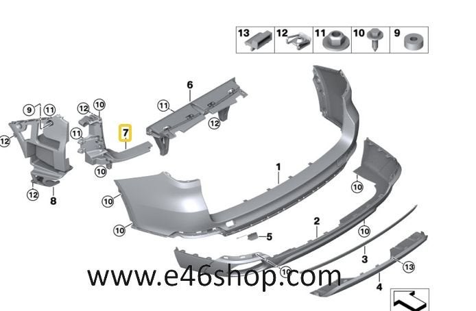 BUMPER STEUN BMW X5 F15 OE 51127294389, Neuf, -, -, Enlèvement ou Envoi