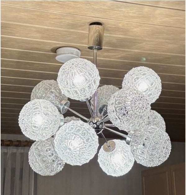 vintage sputnik kroonluchter 60er R. Essig, Enlèvement, Maison et Meubles