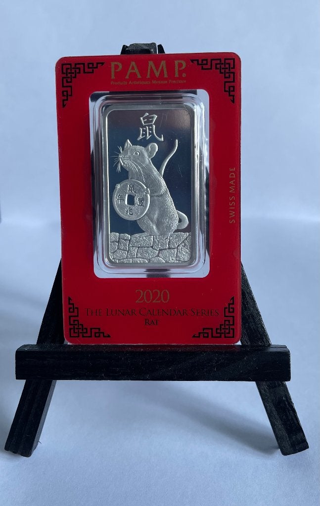 PAMP Suisse🇨🇭Lunar Calendar Series Rat 2020 1 oz Zilver, Verzenden, Zilver