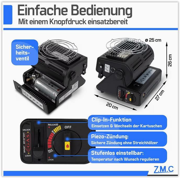 Réchaud et plaque de cuisson portables ZMC 2 en 1 avec, Enlèvement ou Envoi, Neuf