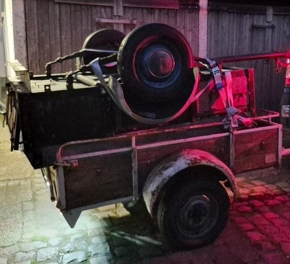 Aanhangwagen saris / daf, Enlèvement, Utilisé
