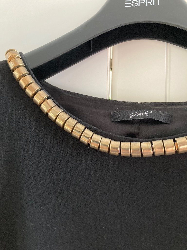 Zwart feest kleedje, Zwart, Maat 46/48 (XL) of groter, Zo goed als nieuw, Knielengte