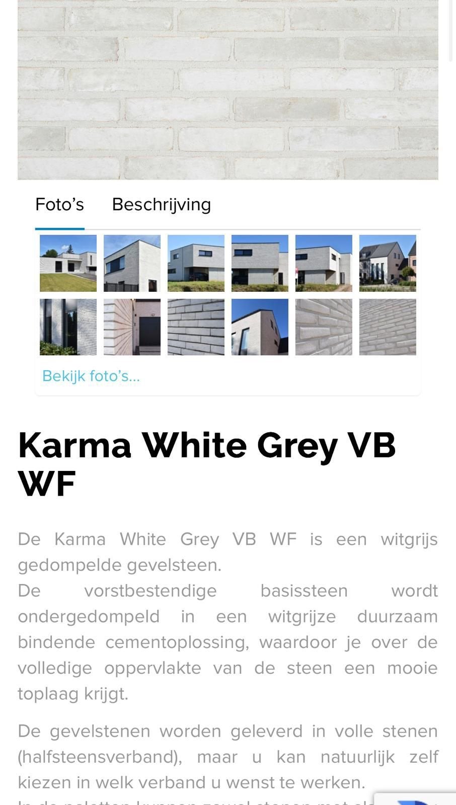 Witte facadesteen 500 stuks, Ophalen, Zo goed als nieuw