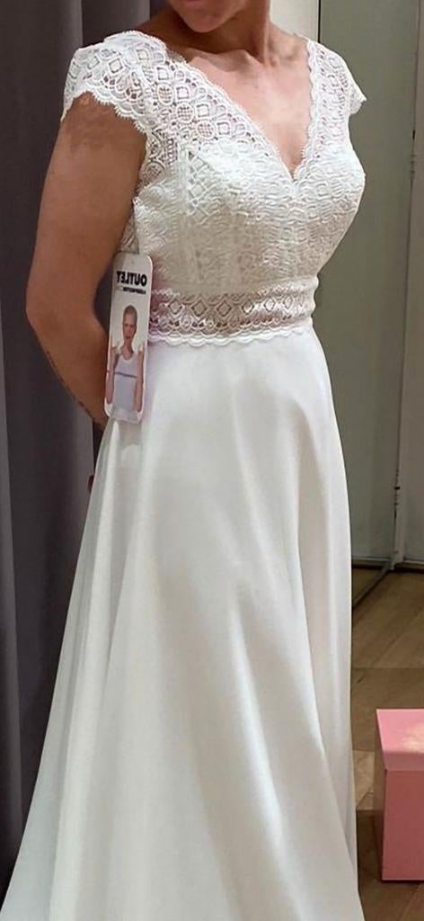 Bohemian trouwkleed, Ophalen, Zo goed als nieuw, Wit, Trouwjurk