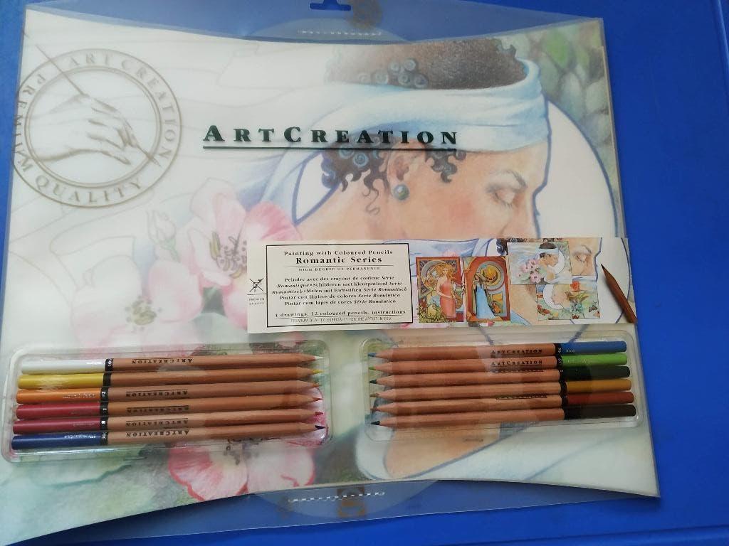 tekenset "art creation" nieuw set in tasje voor jong en oud, Enlèvement ou Envoi, Neuf