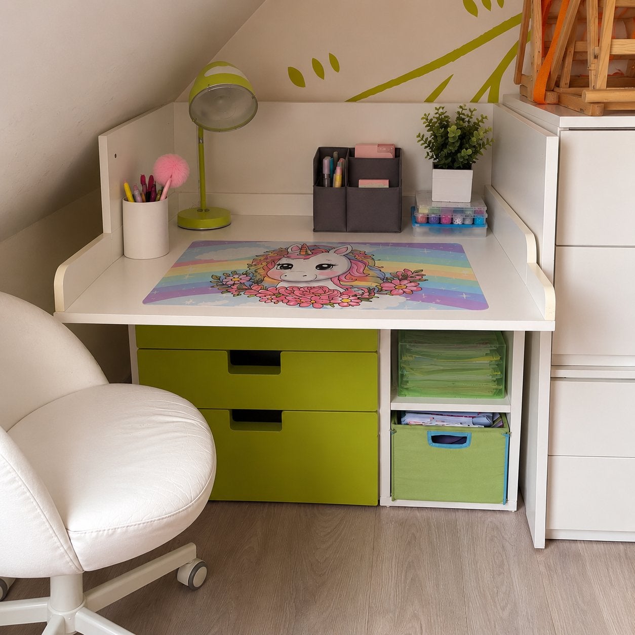 Verzorgingstafel/bureau ikea, Enfants & Bébés, Chambre d'enfant | Commodes & Armoires, Enlèvement, Utilisé