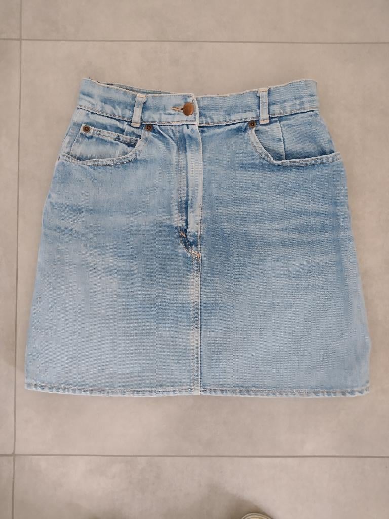 Mini jeansrokje FIORUCCI ITALY, Blauw, Ophalen of Verzenden, Maat 36 (S), Gedragen