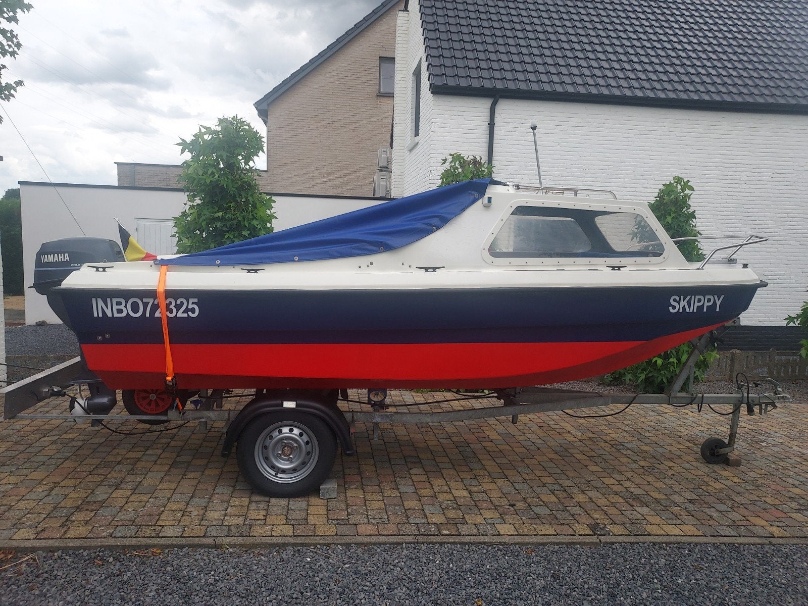 Boot zonder vaarbewijs ,met Yamaha 9.9 pk 4-takt, Watersport en Boten, Speedboten, Ophalen, 1.80 meter, Buitenboordmotor