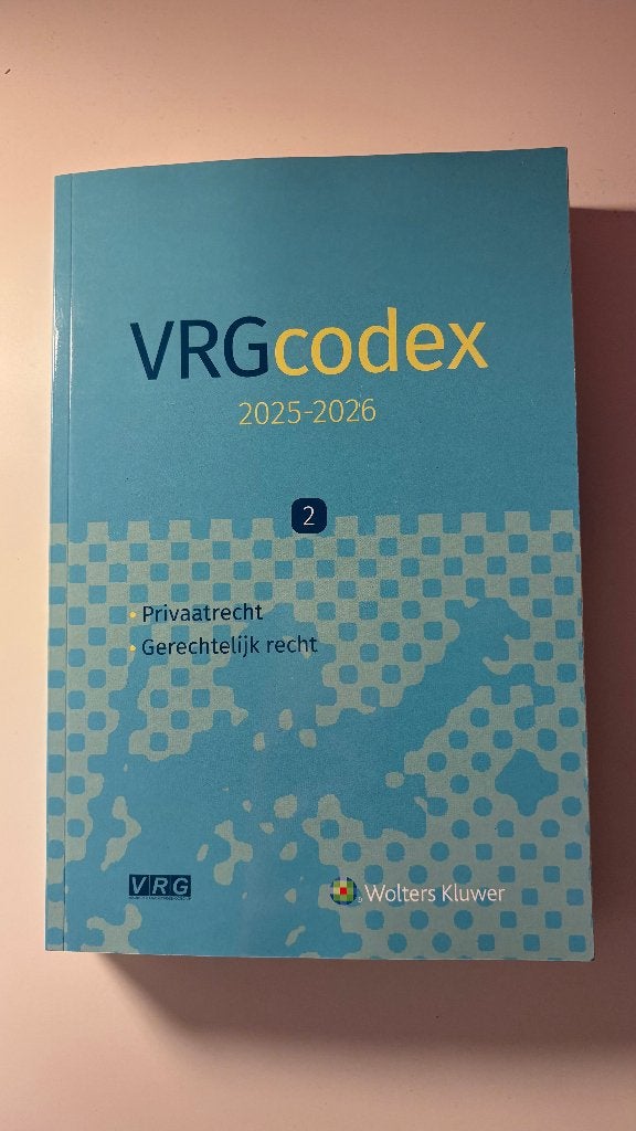 VRG codex 2 25-26, Envoi, Neuf, Enseignement supérieur professionnel, Wolters Kluwer