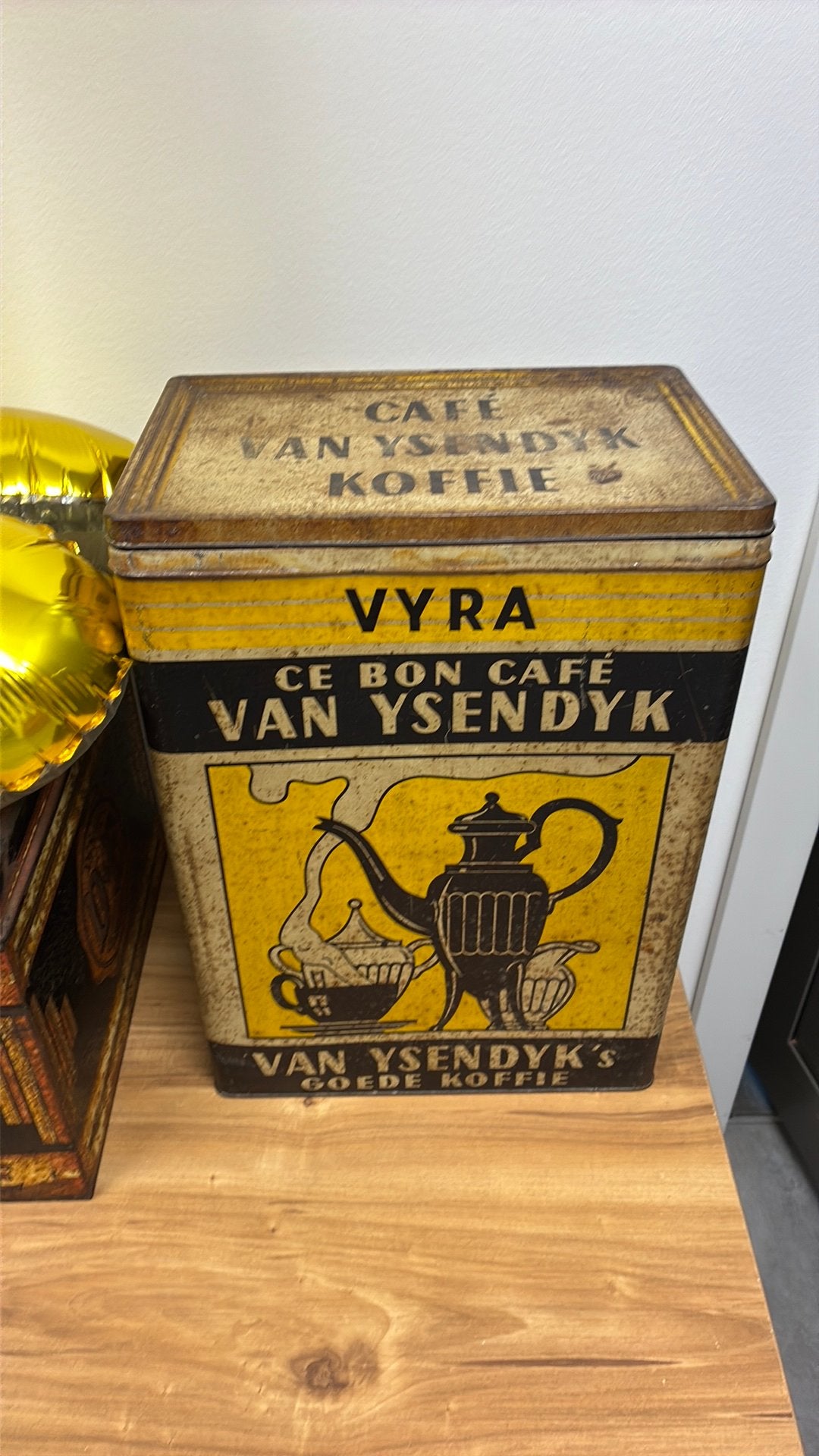 Vintage VYRA Van Ysendyk koffieblik – oud reclameblik, Ophalen, Gebruikt, Koffie