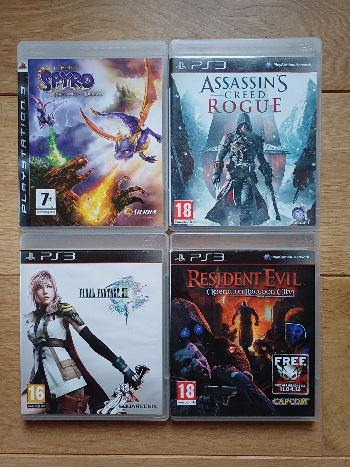 Lot de jeux PS3.  Spyro.  Assassin's Creed Rogue. FF13. RE., Games en Spelcomputers, Avontuur en Actie, Gebruikt, 1 speler, Ophalen of Verzenden