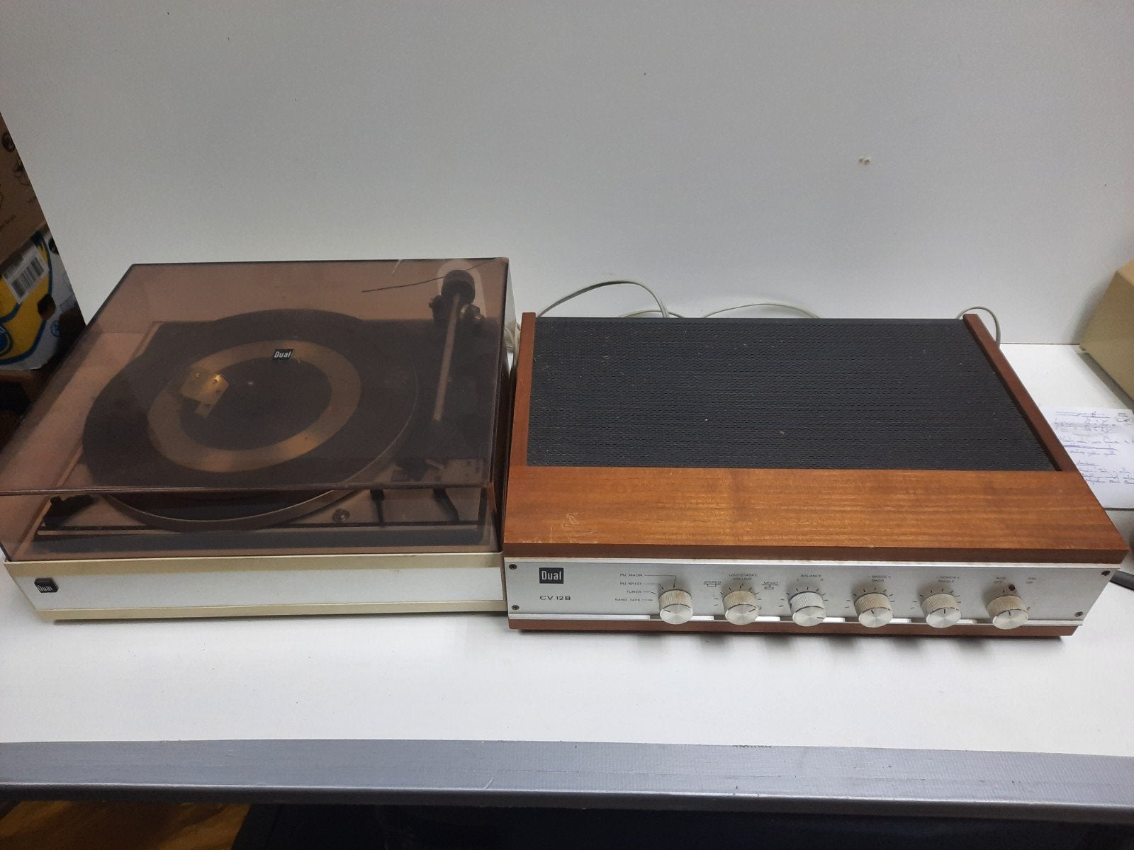 2 defecte Dual toestelen, TV, Hi-fi & Vidéo, Tourne-disques, Tourne-disque, Onbekend, Enlèvement, Ne fonctionne pas