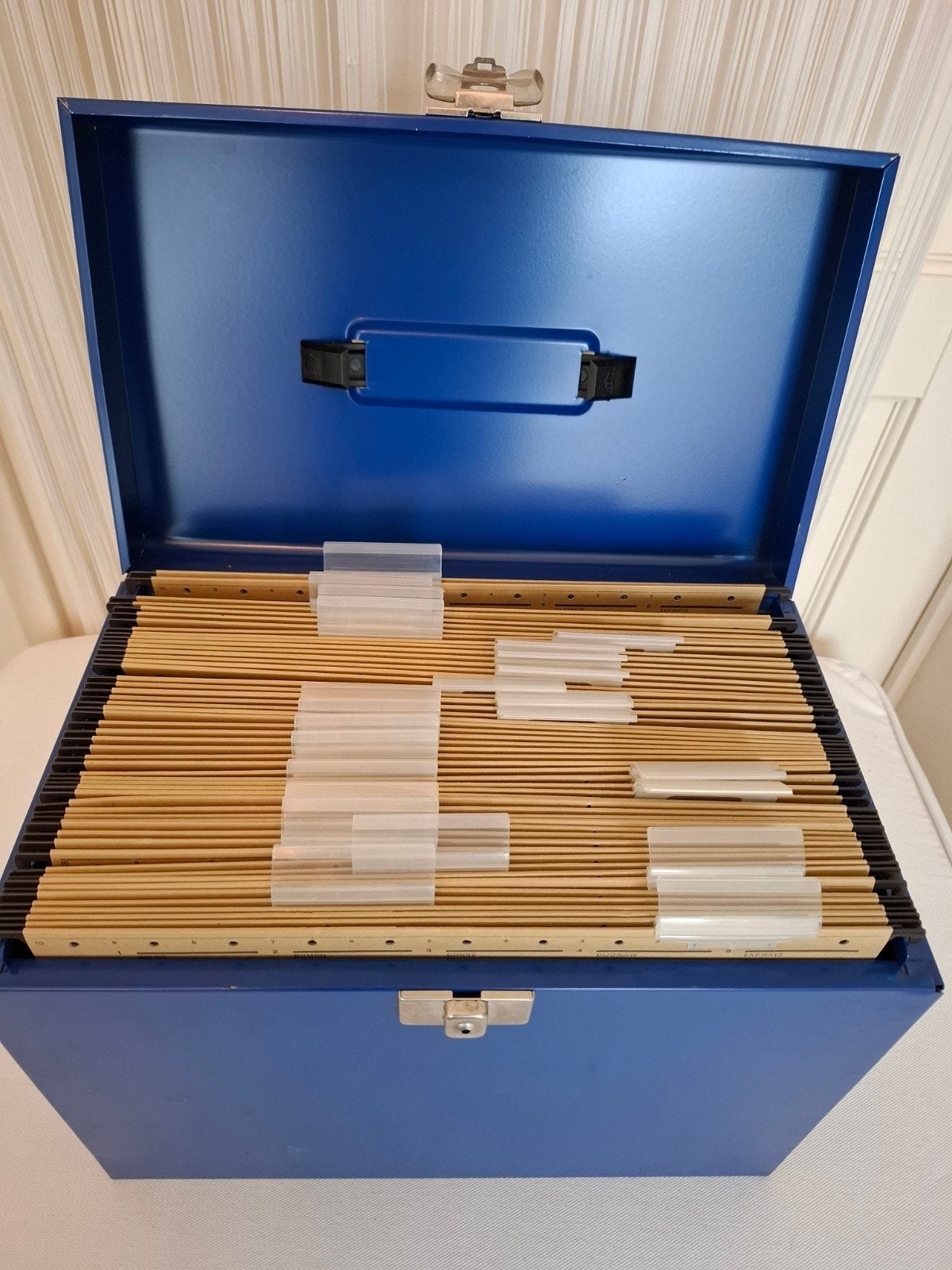 metalen archiefbox / hangmappenbox, Ophalen, Gebruikt