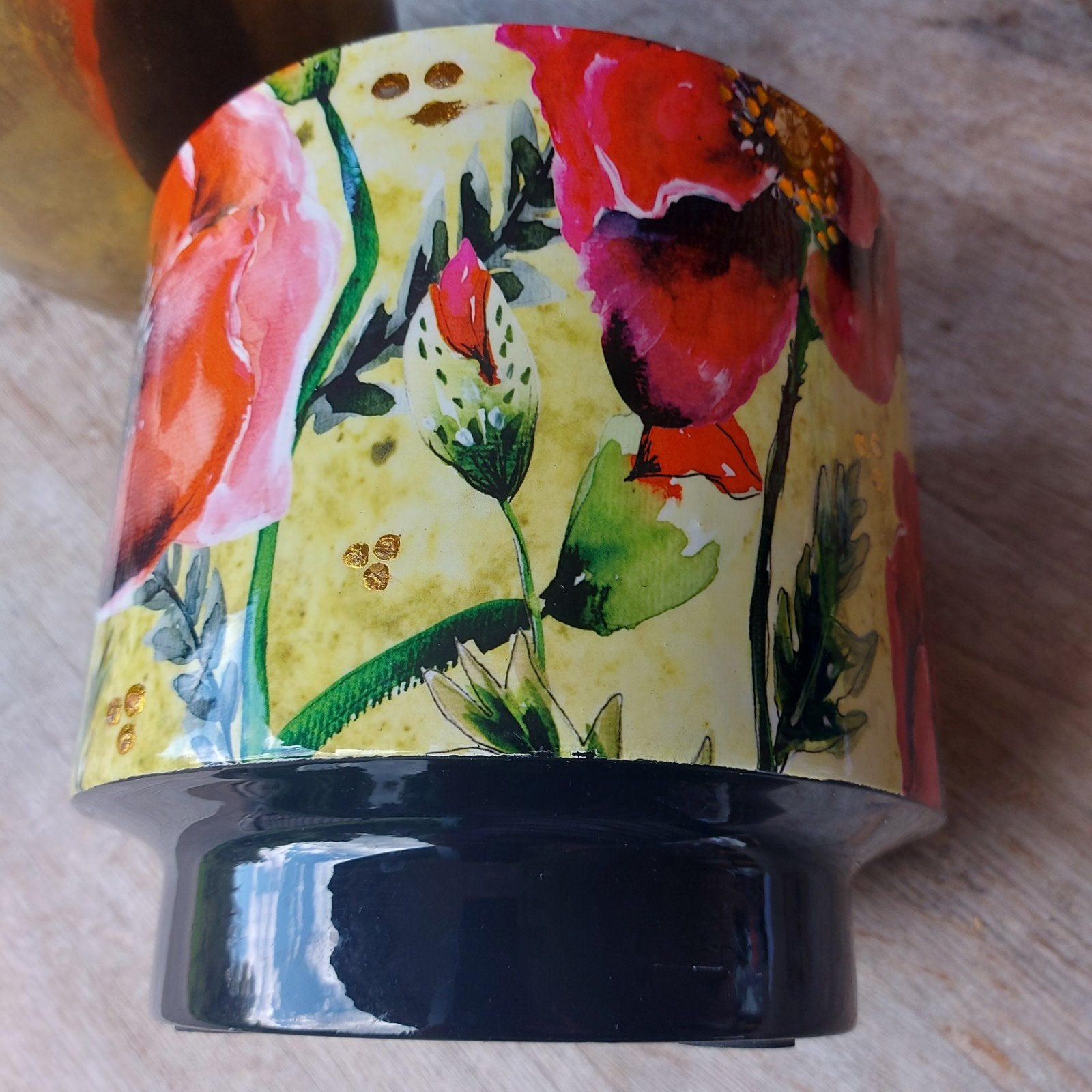 cache pot/hand gemaakt/metaal ,geëmailleerd met epoxy laag, Hobby en Vrije tijd, Ophalen of Verzenden