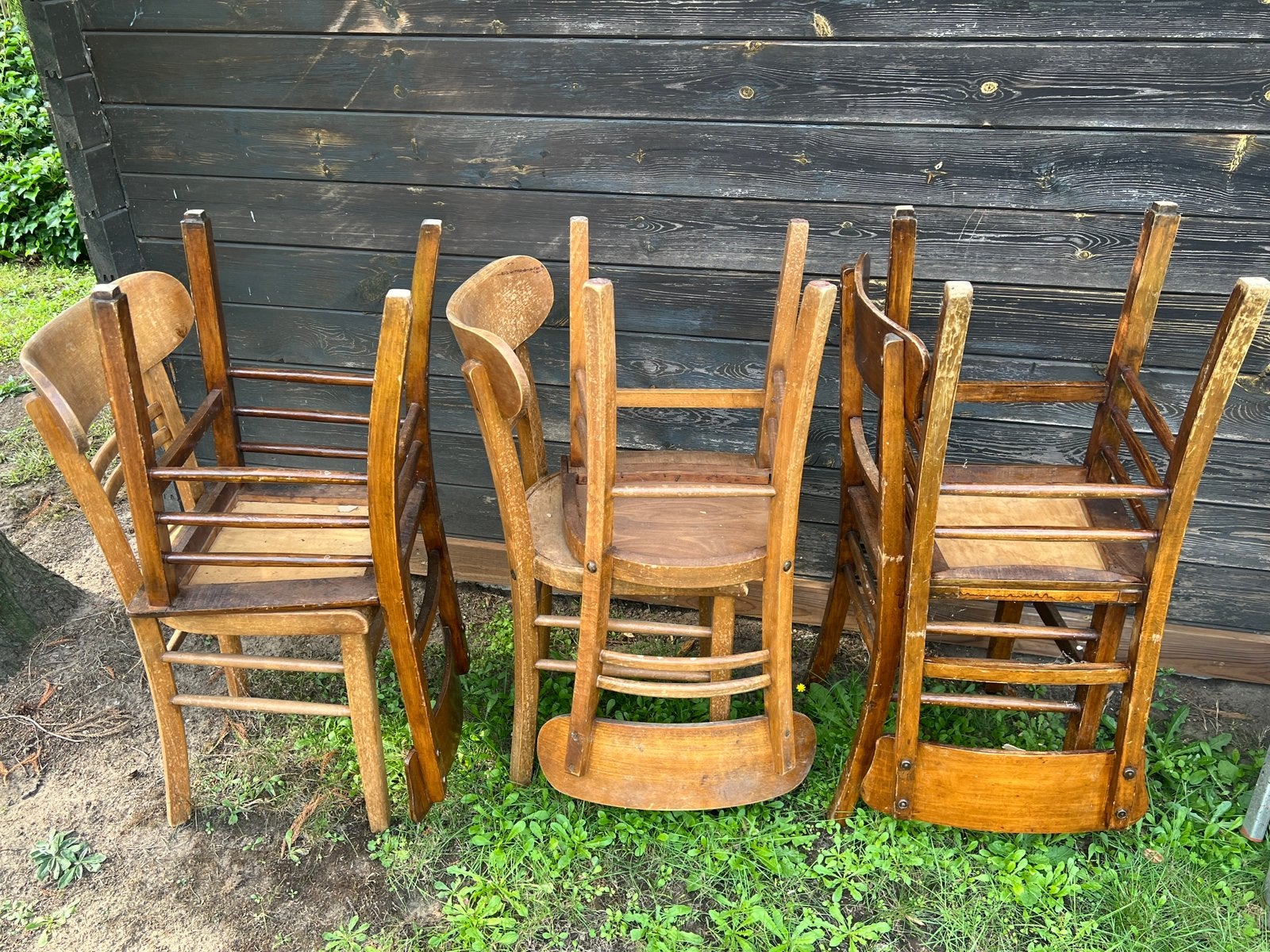 Gratis vintage houten stoelen – opknappers, Ophalen, Gebruikt, Hout