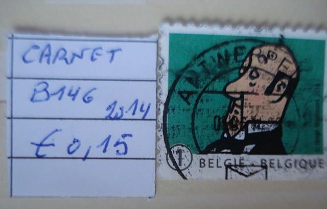 België CARNET [B146] (O) [[NESTOR]], Verzenden, Zonder envelop, Gestempeld, Gestempeld
