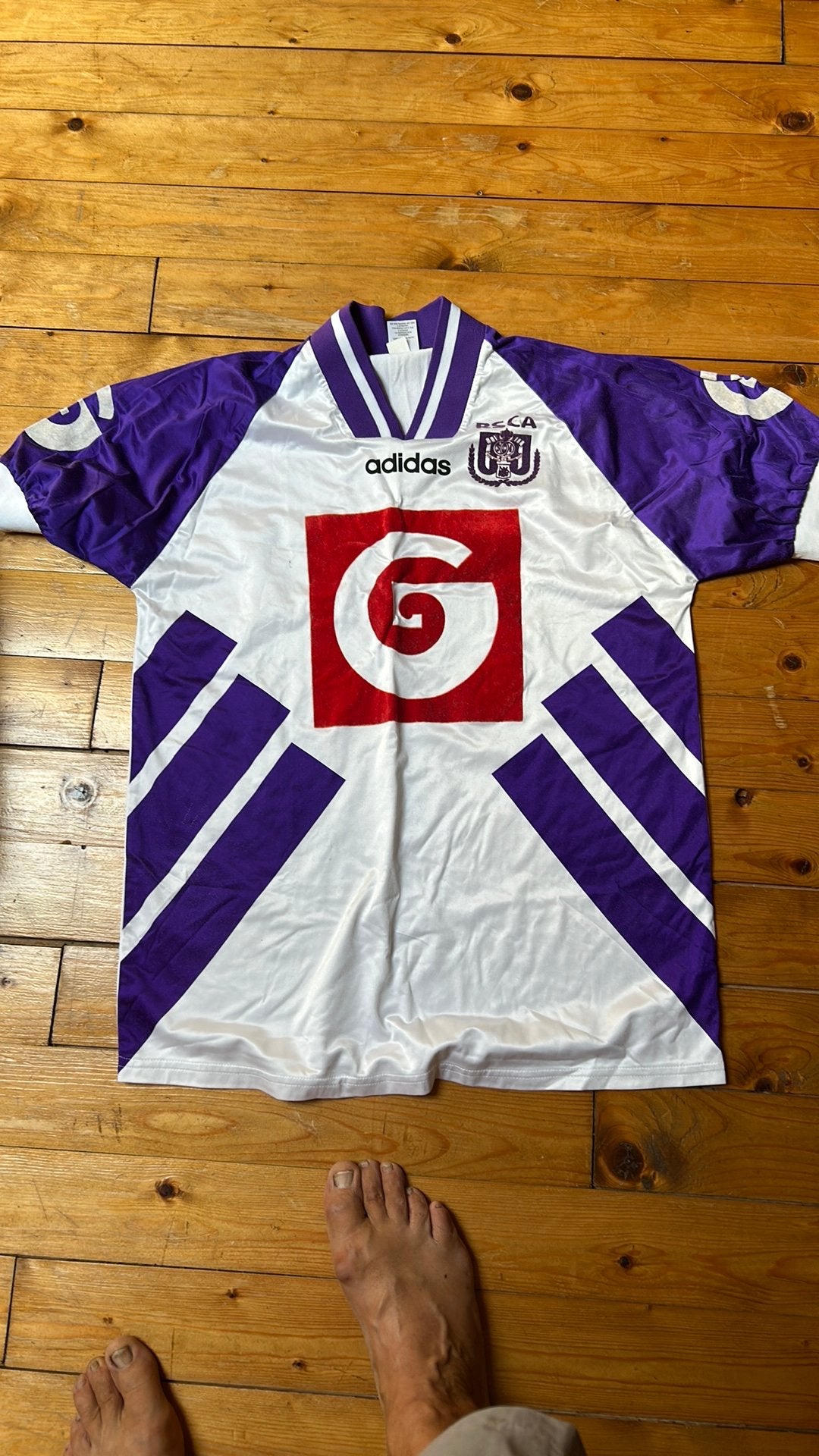 Voetbaltruitje Anderlecht origineel, Sport en Fitness, Voetbal, Maat L, Ophalen, Gebruikt, Clubaccessoires