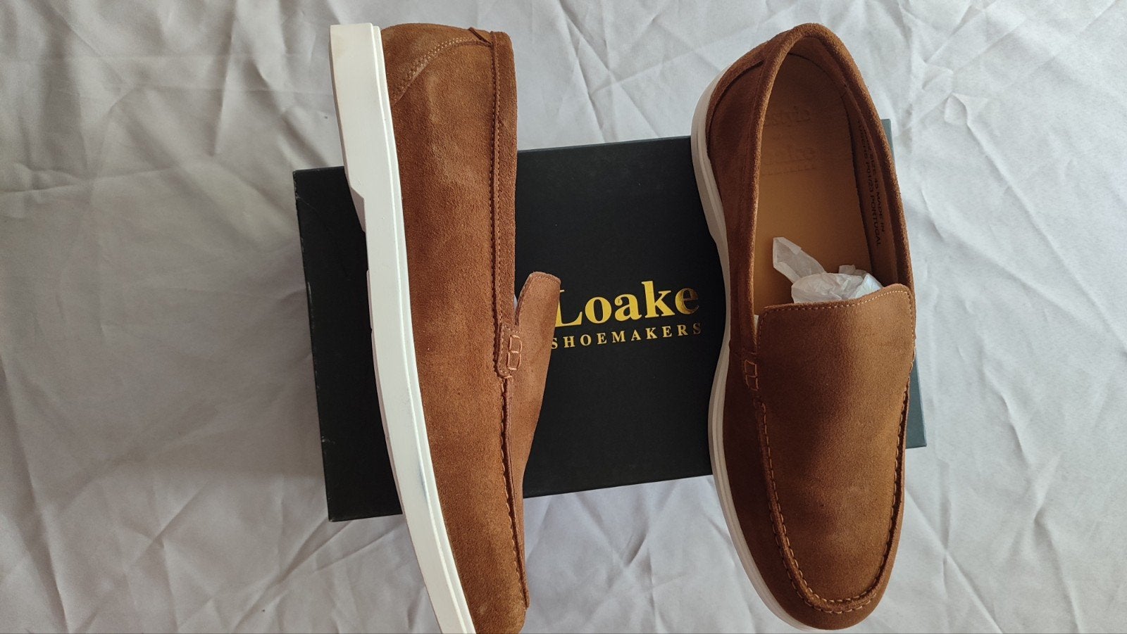 magnifique mocassins loake toskany taille 45, Bruin, Nieuw, Ophalen of Verzenden, Loake