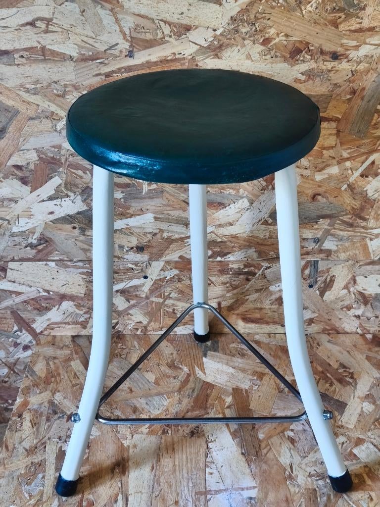 2 Tabourets vintage Brabantia Home Steel rouge et vert, Huis en Inrichting, Ophalen, Gebruikt, Overige materialen