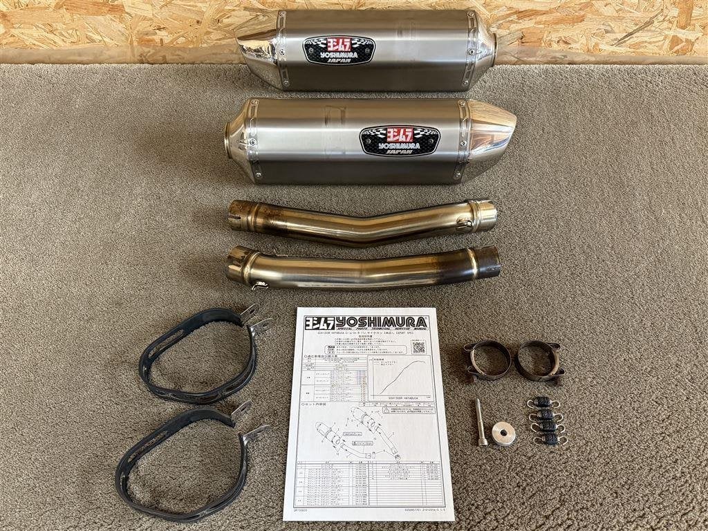 Yoshimura Japan titanium uitlaten GSX1300R Hayabusa 08-17, Motoren, Verzenden, Gebruikt