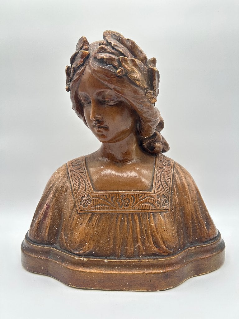 Buste ART NOUVEAU de Gustave Van Vaerenbergh, Antiquités & Art, Enlèvement ou Envoi, Marqué, Femme, Autres matériaux