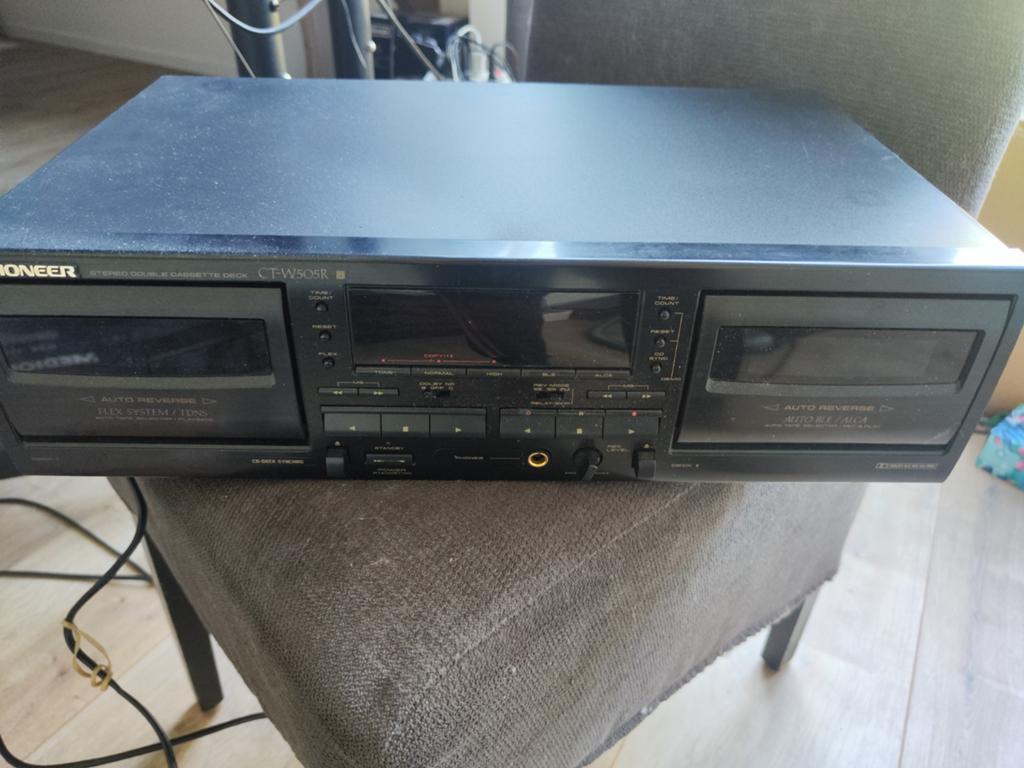 Double platine cassette Pioneer CT-W505R en bon état général, Verzamelen, Elektronische Apparatuur, Ophalen, Audio en Video