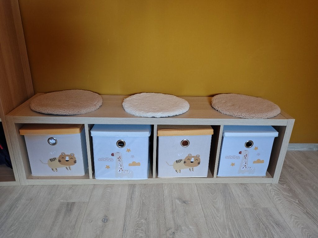 Armoire Kallax avec boîtes, Enlèvement, Utilisé