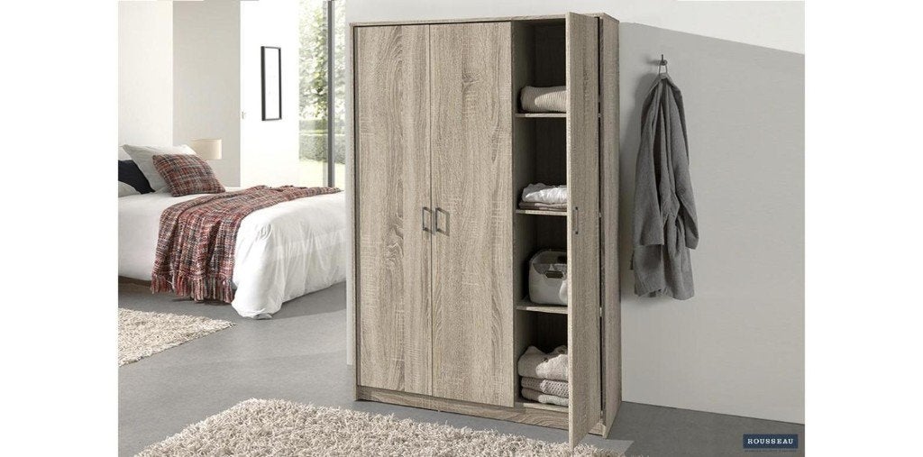 Kleerkast Ray 3 deuren Sonoma eik - nieuw, Huis en Inrichting, Verzenden, Nieuw