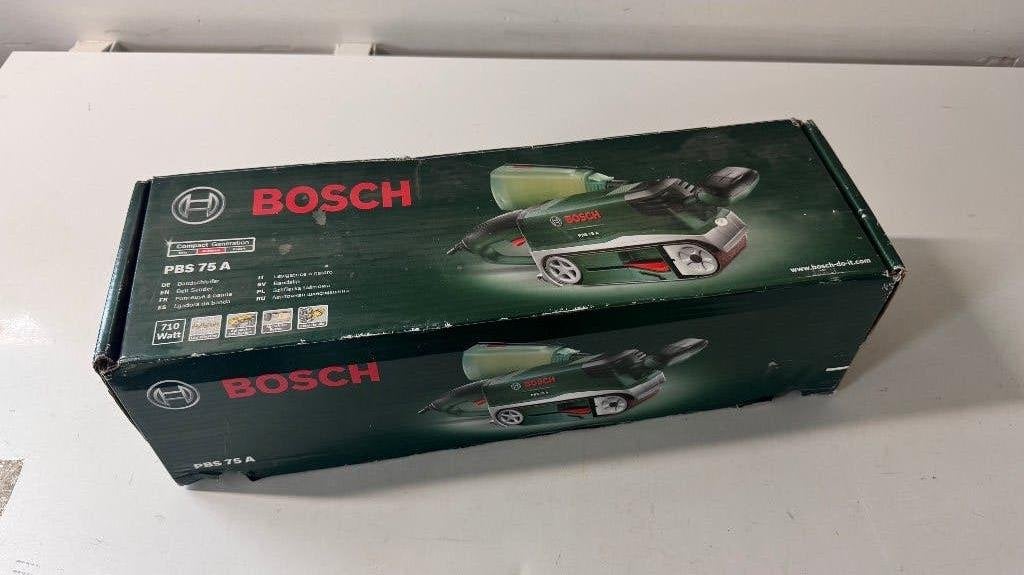 Bosch PBS 75 A bandschuurmachine – zo goed als nieuw!, Ophalen, Zo goed als nieuw, 600 tot 1200 watt, Bandschuurmachine